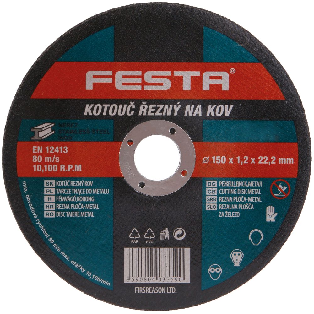 FESTA 22219 Kotouč řezný FESTA, 150 x 1,2mm, ocel