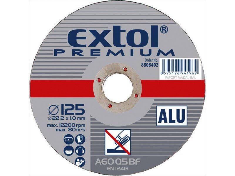EXTOL PREMIUM 8808400 Kotouč řezný na hliník, 115 x 1,0mm, 22,2mm