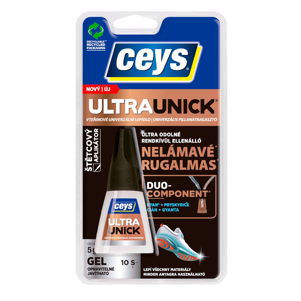 Lepidlo vteřinové se štětcem, 5g, ULTRAUNICK® Gel, CEYS